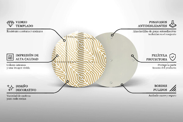 Skleněná deska do kuchyně Geometrické čáry