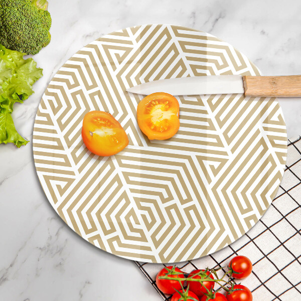 Skleněná deska do kuchyně Geometrické čáry