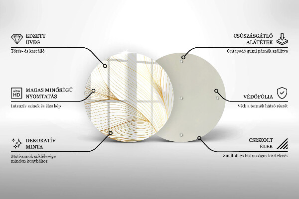Skleněná deska do kuchyně Moderní čáry vzor