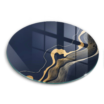 Skleněná deska do kuchyně Abstraktní zlaté čáry