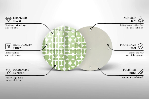 Skleněná deska do kuchyně Vzor boho tvarů