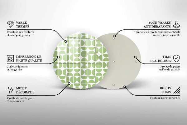 Skleněná deska do kuchyně Vzor boho tvarů