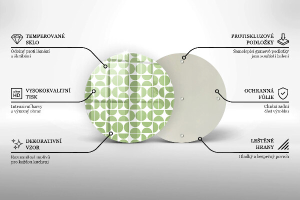 Skleněná deska do kuchyně Vzor boho tvarů