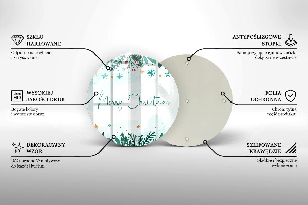 Skleněná deska do kuchyně Merry christmas