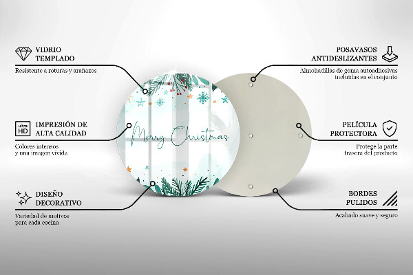 Skleněná deska do kuchyně Merry christmas