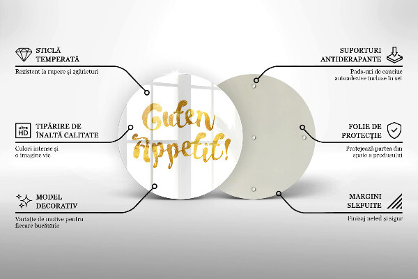 Skleněná deska do kuchyně Guten appetit!