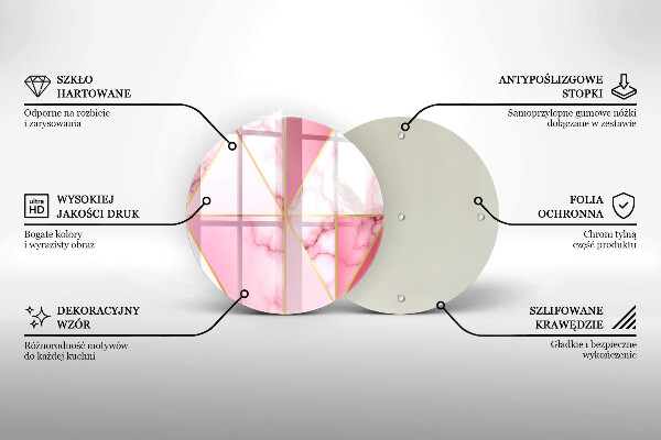 Skleněná deska do kuchyně Geometrický mramor