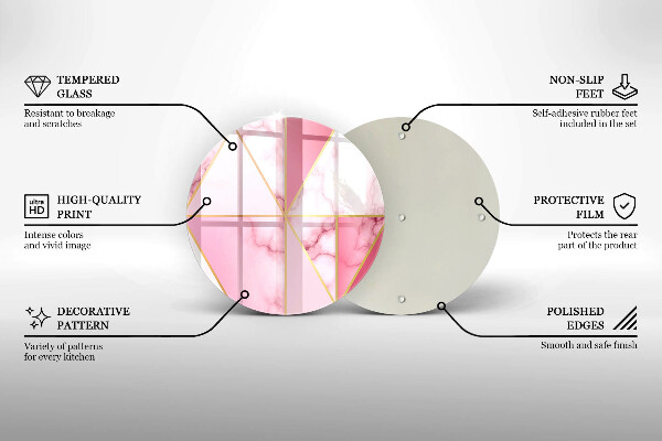 Skleněná deska do kuchyně Geometrický mramor