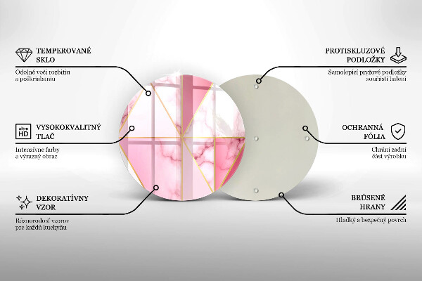 Skleněná deska do kuchyně Geometrický mramor