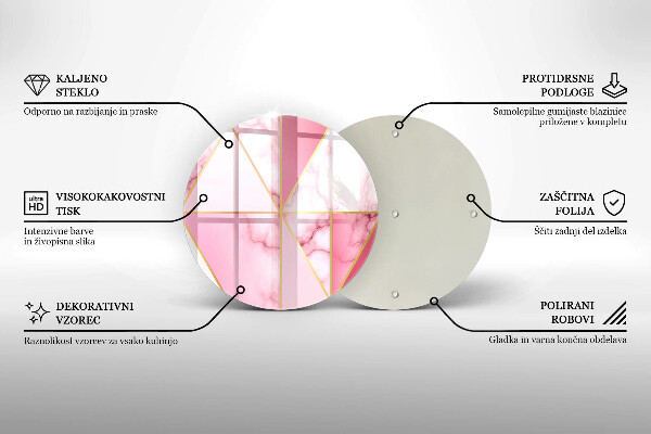 Skleněná deska do kuchyně Geometrický mramor
