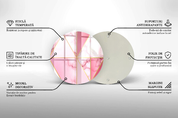 Skleněná deska do kuchyně Geometrický mramor