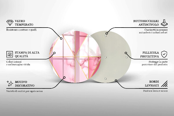 Skleněná deska do kuchyně Geometrický mramor