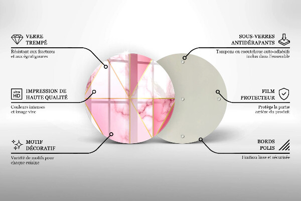 Skleněná deska do kuchyně Geometrický mramor