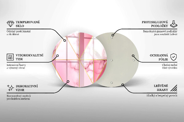 Skleněná deska do kuchyně Geometrický mramor