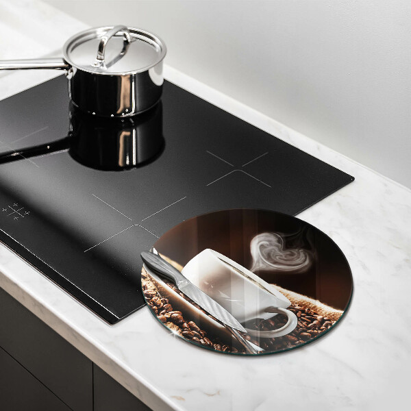 Skleněná deska do kuchyně Káva a šálek