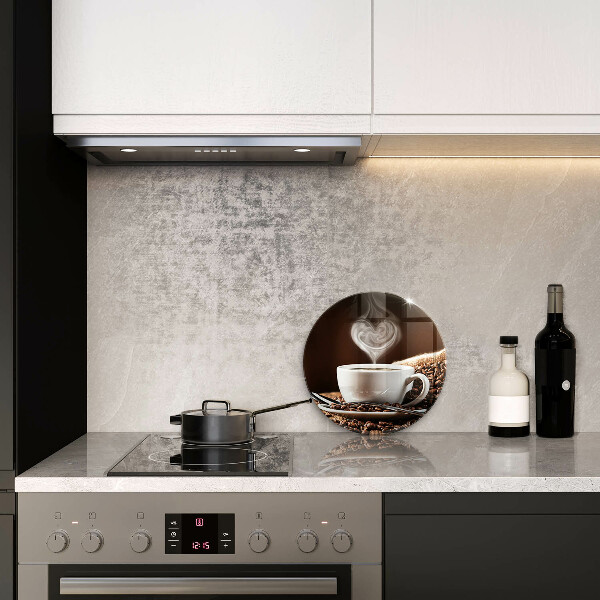 Skleněná deska do kuchyně Káva a šálek