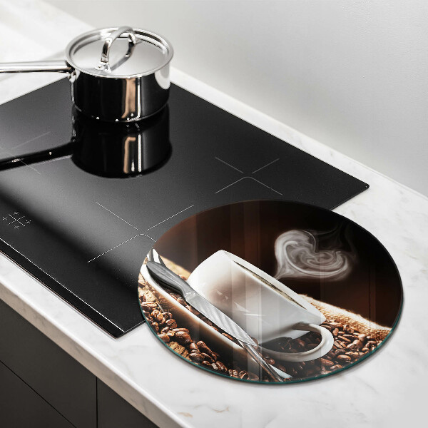 Skleněná deska do kuchyně Káva a šálek