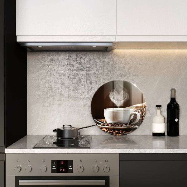 Skleněná deska do kuchyně Káva a šálek