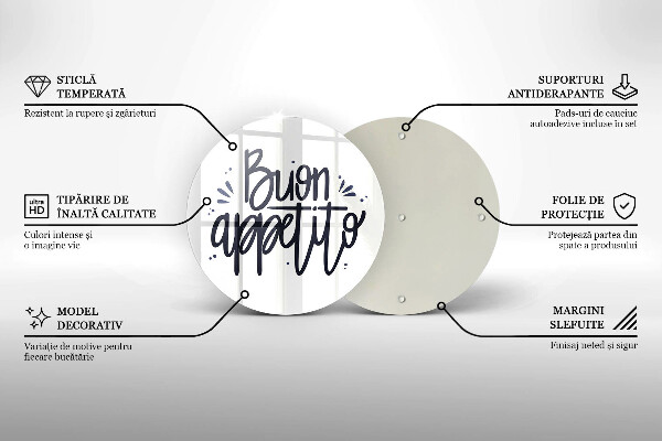 Skleněná deska do kuchyně Buon appetito