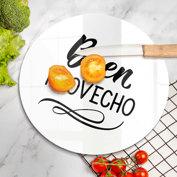 Skleněná deska do kuchyně Buen provecho