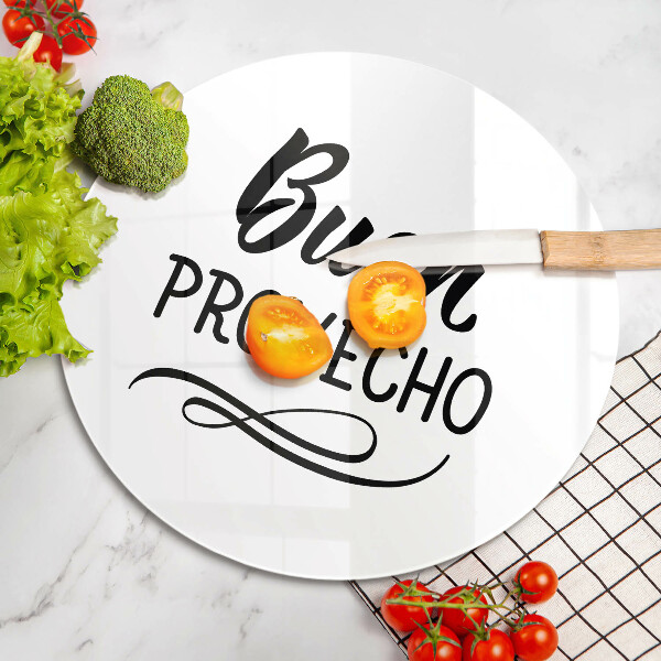 Skleněná deska do kuchyně Buen provecho