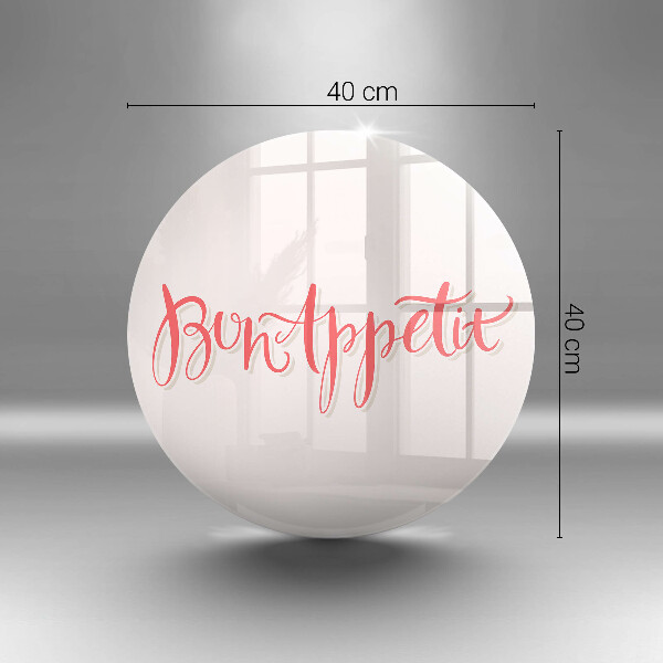 Krájecí prkénko skleněné Bon appetit do kuchyně znamení