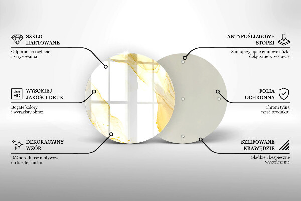 Skleněná deska do kuchyně Zlatá abstrakce
