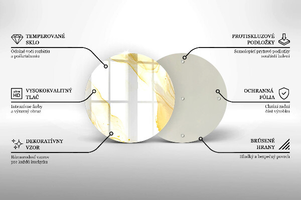 Skleněná deska do kuchyně Zlatá abstrakce
