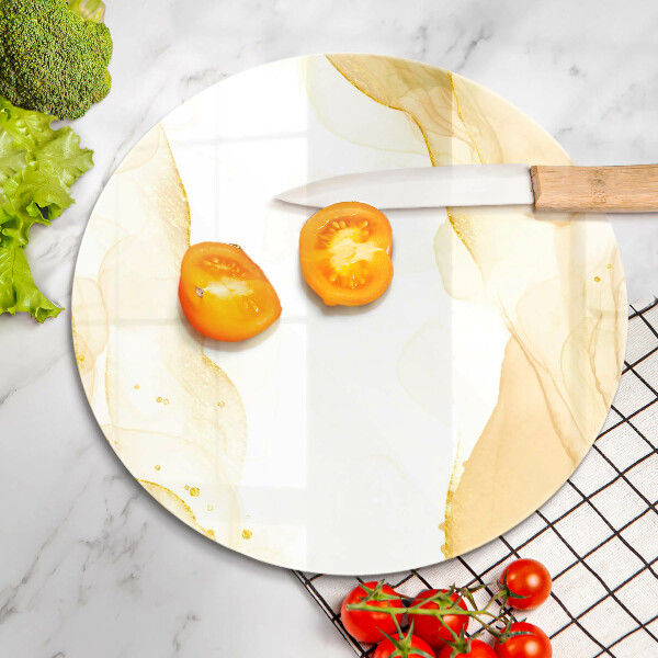 Skleněná deska do kuchyně Zlatá abstrakce