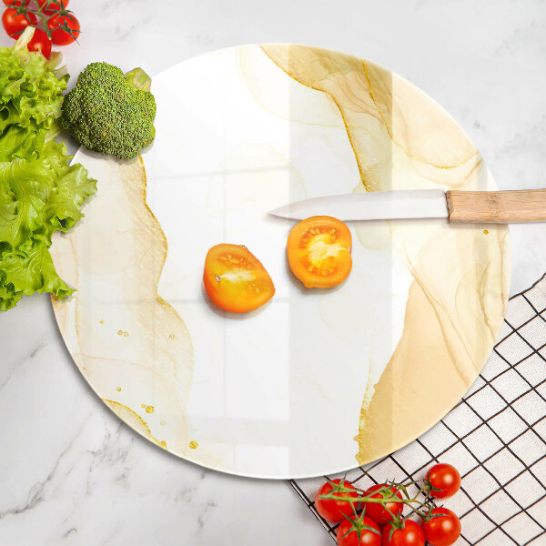 Skleněná deska do kuchyně Zlatá abstrakce