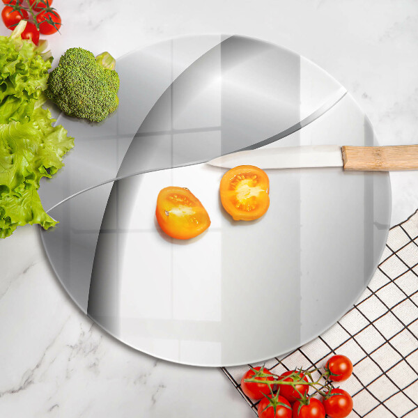 Skleněná deska do kuchyně Stříbrná kovová abstrakce