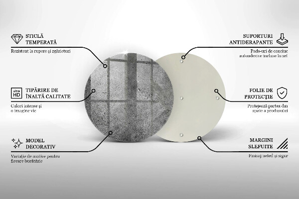 Skleněná deska do kuchyně Textura betonového kamene