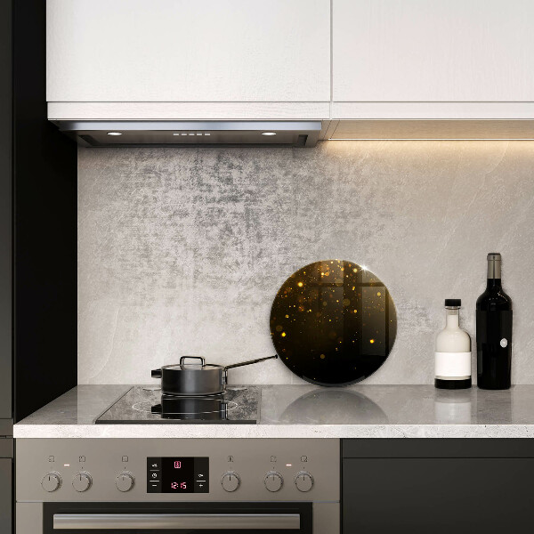 Skleněná deska do kuchyně Zlaté třpytky