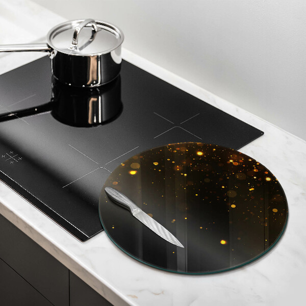 Skleněná deska do kuchyně Zlaté třpytky