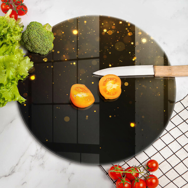 Skleněná deska do kuchyně Zlaté třpytky