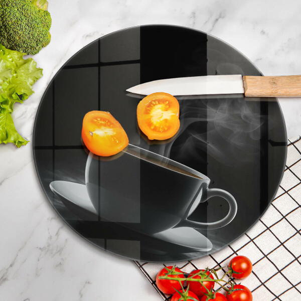 Skleněná deska do kuchyně Horký šálek kávy