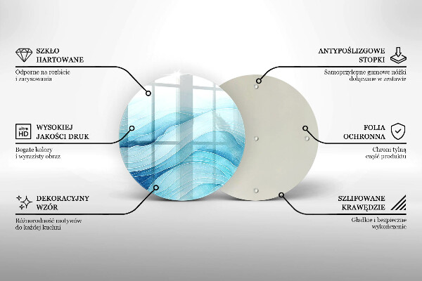 Skleněná deska do kuchyně Abstraktní vlny