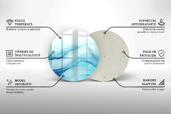 Skleněná deska do kuchyně Abstraktní vlny