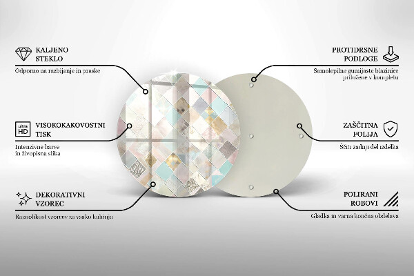 Skleněná deska do kuchyně Pastelové složení