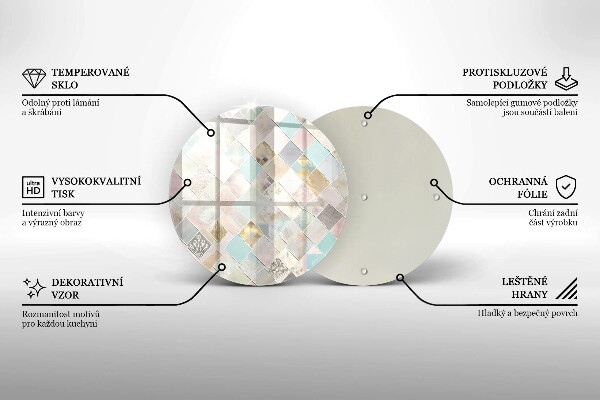 Skleněná deska do kuchyně Pastelové složení