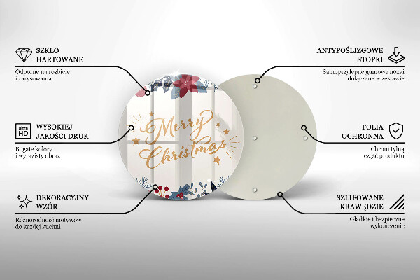 Skleněná deska do kuchyně Merry christmas