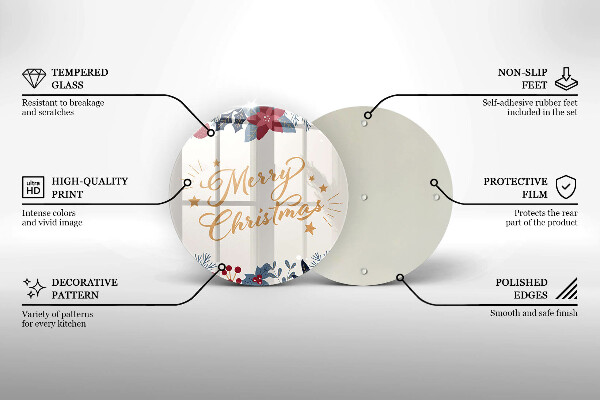 Skleněná deska do kuchyně Merry christmas