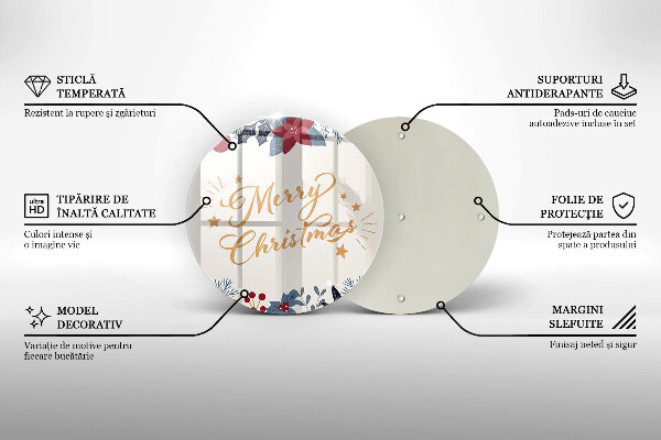 Skleněná deska do kuchyně Merry christmas