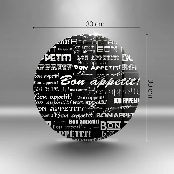 Skleněná deska do kuchyně Kuchyňské titulky bon appetit