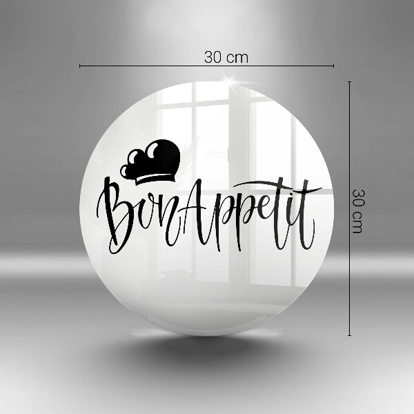 Skleněná deska do kuchyně Bon appetit nápis