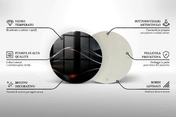 Skleněná deska do kuchyně Abstraktní 3d design