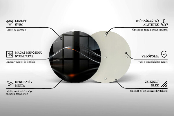 Skleněná deska do kuchyně Abstraktní 3d design