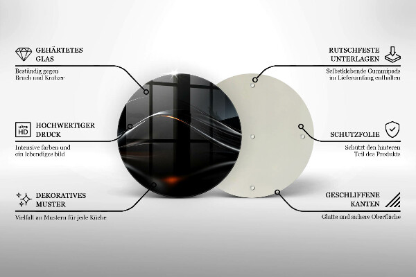 Skleněná deska do kuchyně Abstraktní 3d design