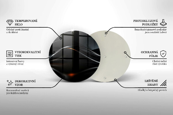 Skleněná deska do kuchyně Abstraktní 3d design