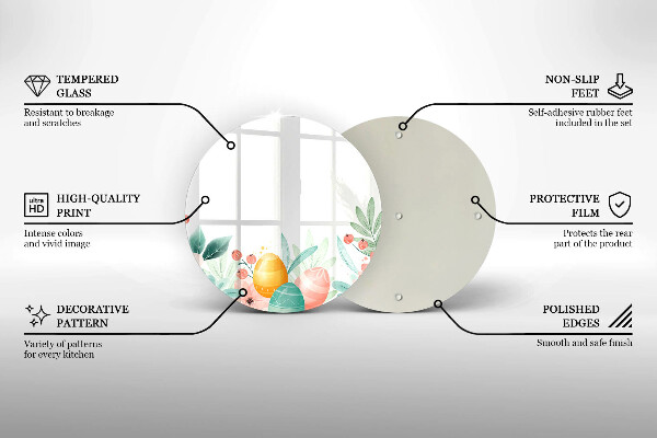 Skleněná deska do kuchyně Velikonoční vajíčka
